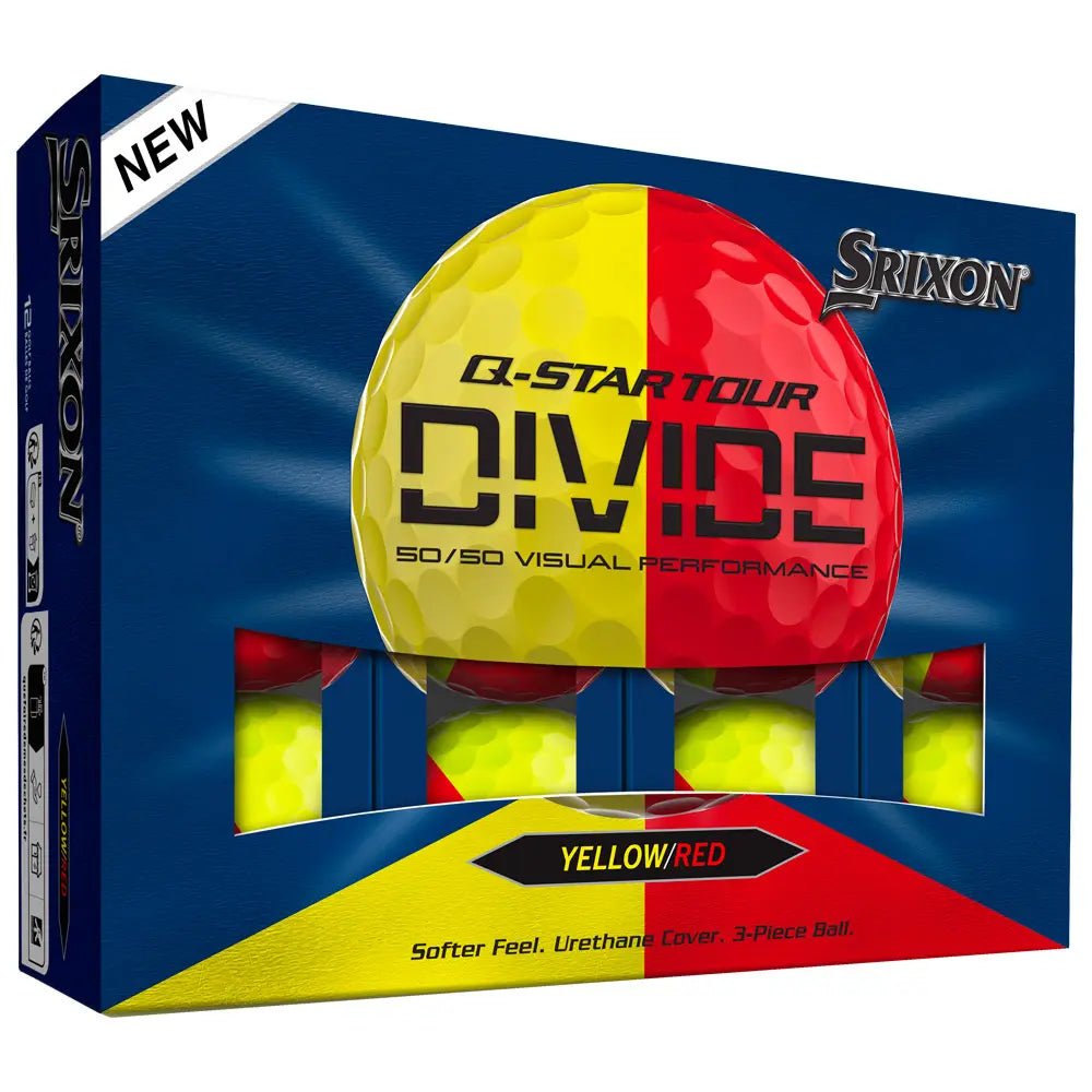 Balles de golf Srixon Q - Star Tour Divide jaune et rouge - Horslimits - balles de golf