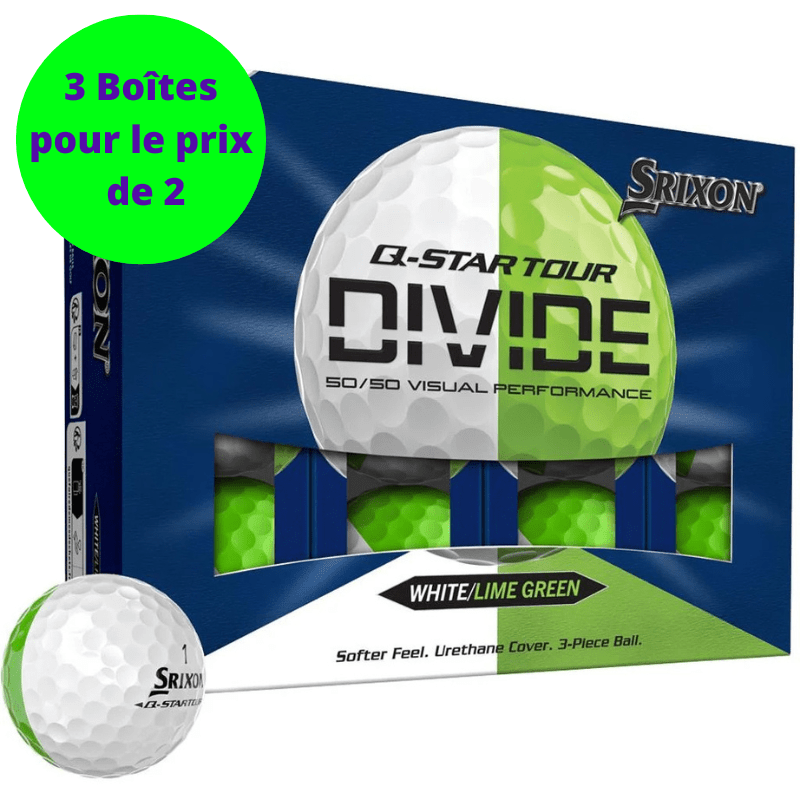 Balles de golf Srixon Q - Star Tour Divide Vert et Blanc - Horslimits - balles de golf