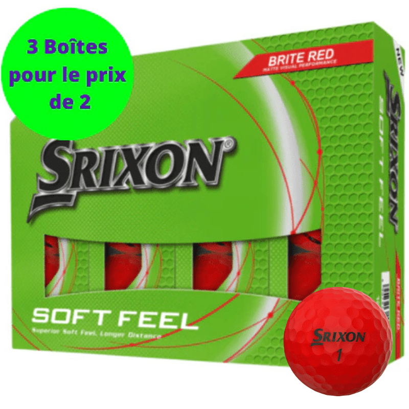 Balles de golf Srixon - Soft Feel Brite Mate x12 Rouge PT - Horslimits - balles de golf