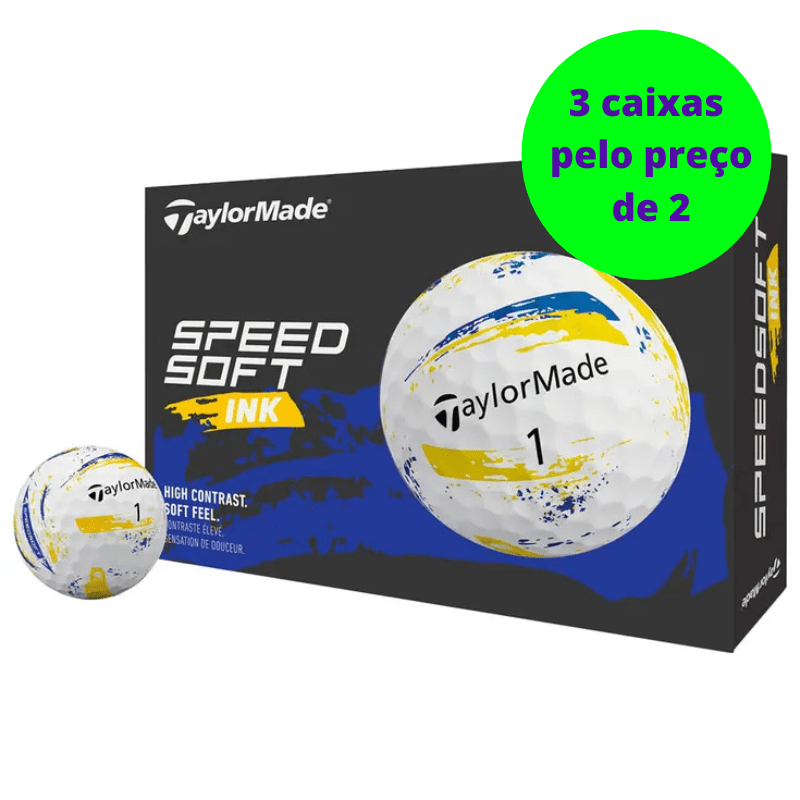 Balles de golf Taylormade - Speed soft Ink x12 jaune et bleu - Horslimits - balles de golf