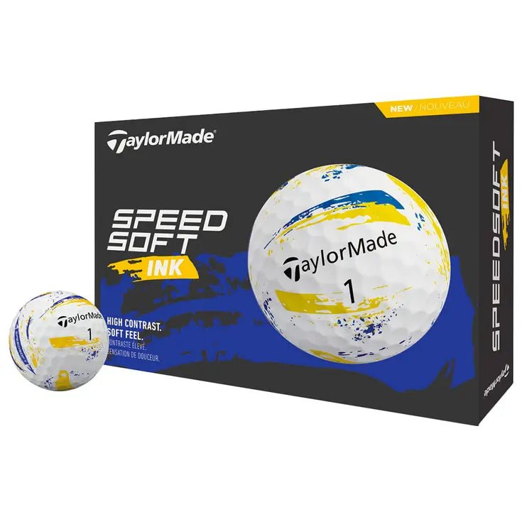 Balles de golf Taylormade - Speed soft Ink x12 jaune et bleu - Horslimits - balles de golf
