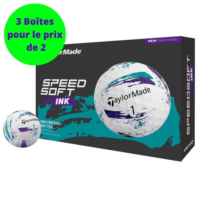 Balles de golf Taylormade - Speed soft Ink x12 Violet / Turquoise - Horslimits - balles de golf