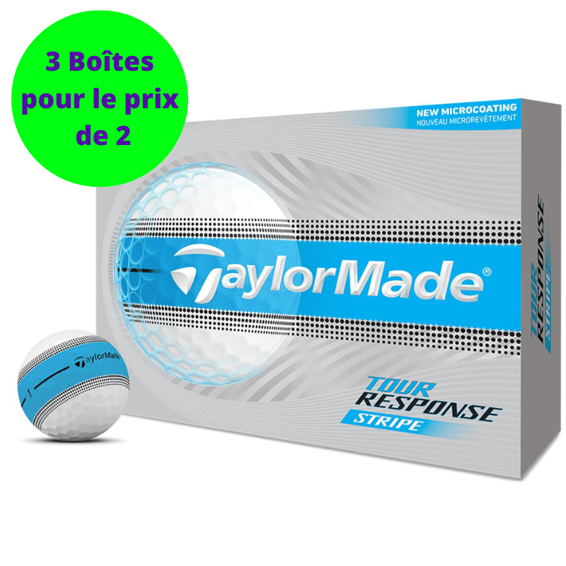 Balles de golf Taylormade - Tour Response Stripe Neon x12 Bleu - Horslimits - balles de golf