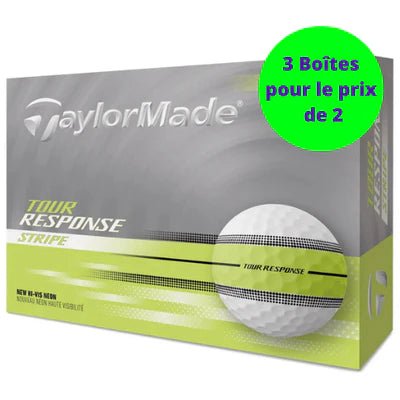 Balles de golf Taylormade - Tour Response Stripe Neon x12 Jaune - Horslimits - balles de golf