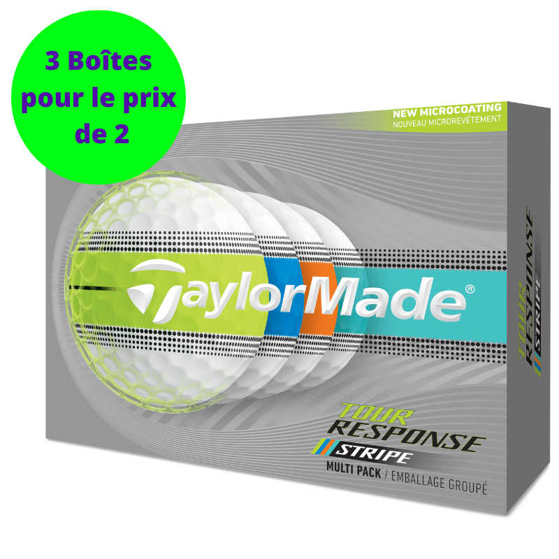 Balles de golf Taylormade - Tour Response Stripe Neon x12 Multicolore - Horslimits - balles de golf
