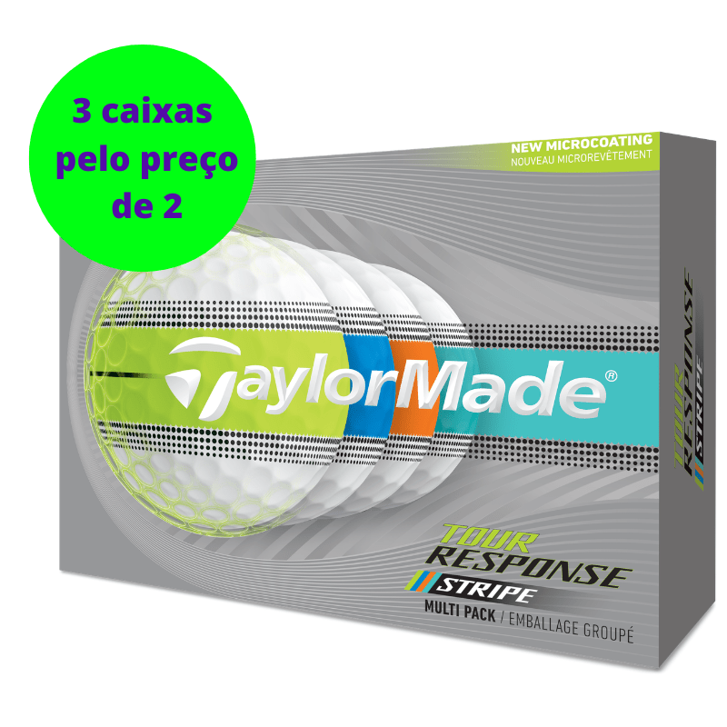 Balles de golf Taylormade - Tour Response Stripe Neon x12 Multicolore - Horslimits - balles de golf