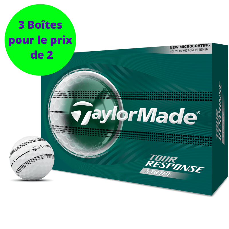 Balles de golf Taylormade - Tour Response Stripe x12 Blanc - Horslimits - balles de golf