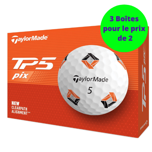 Balles de Golf - Taylormade - TP5 PIX x12 Blanc - Horslimits - balles de golf