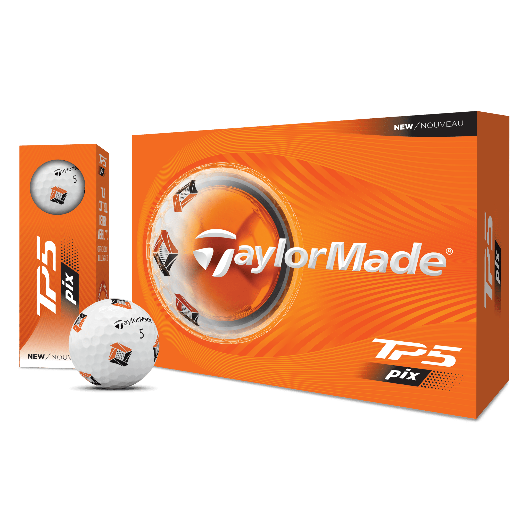 Balles de Golf - Taylormade - TP5 PIX x12 Blanc - Horslimits - balles de golf