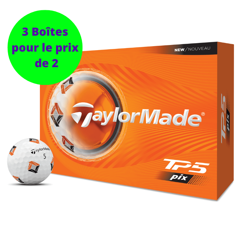 Balles de Golf - Taylormade - TP5 PIX x12 Blanc - Horslimits - balles de golf