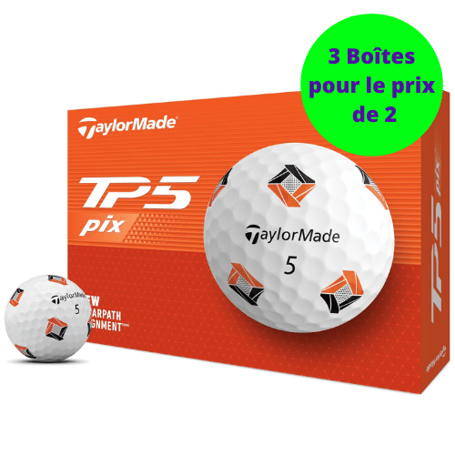Balles de Golf - Taylormade - TP5 PIX x12 Blanc PT - Horslimits - balles de golf
