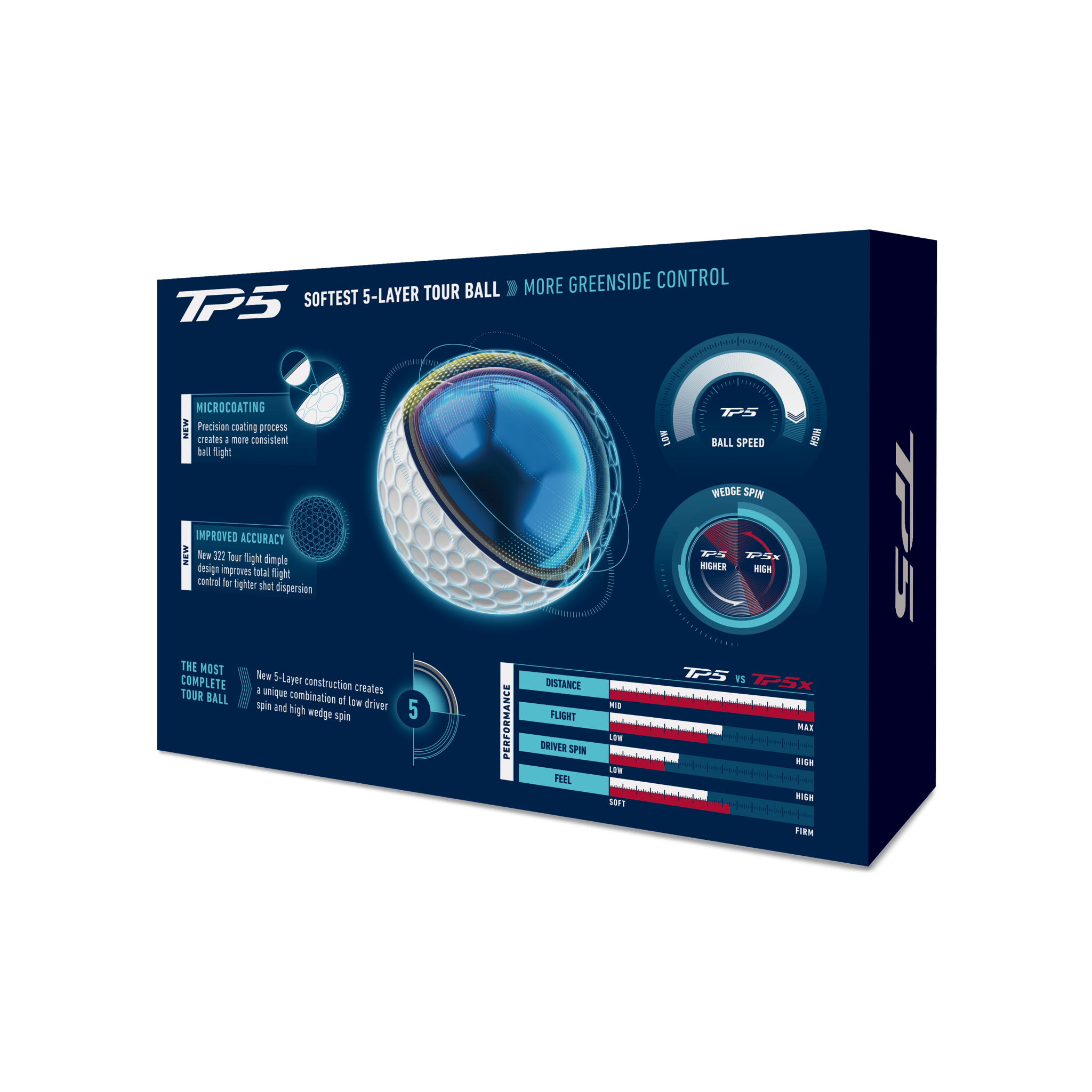 Balles de golf Taylormade - TP5 x12 Blanc - Horslimits - balles de golf