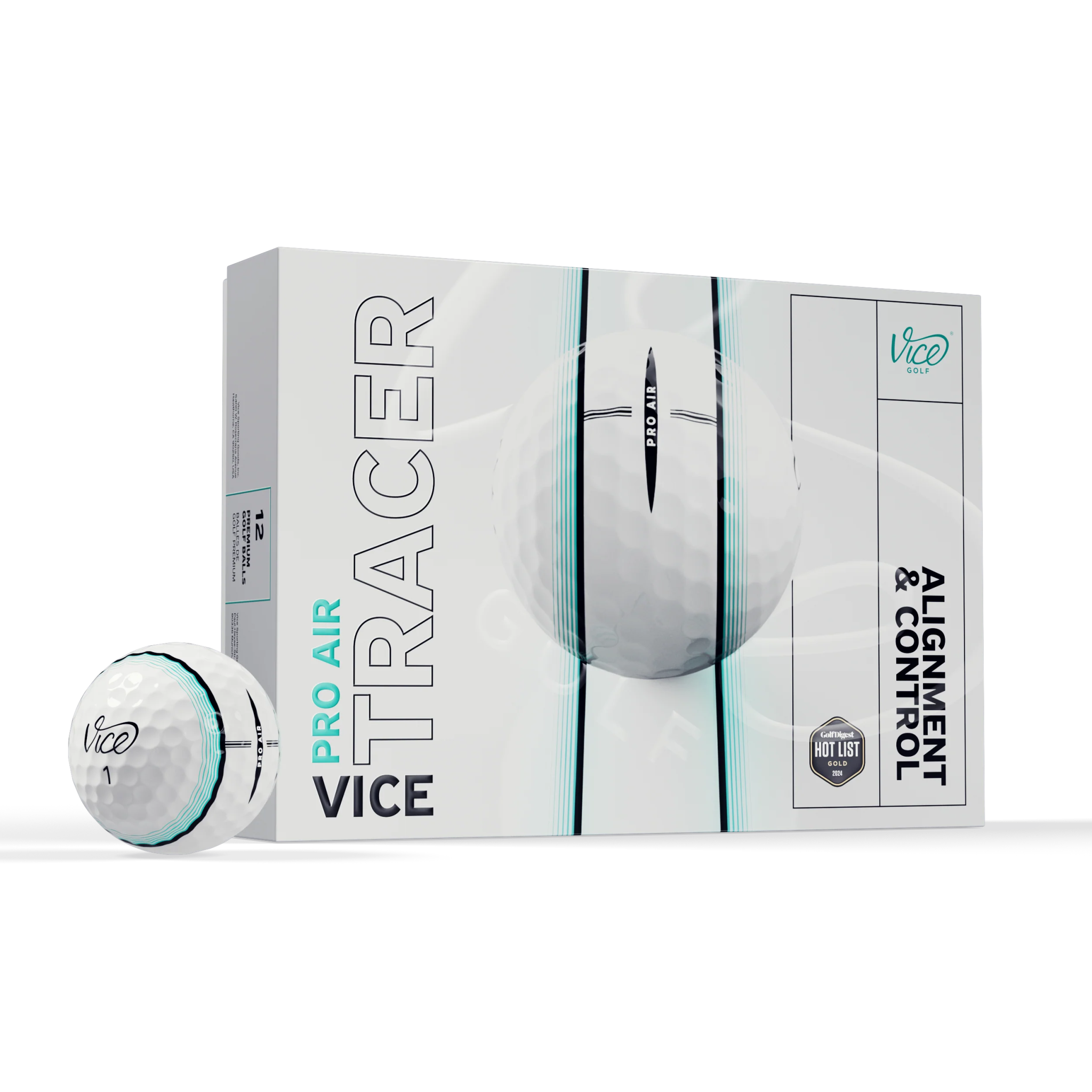 Balles de golf Vice - Pro Air Tracer - Blanc - Horslimits - balles de golf