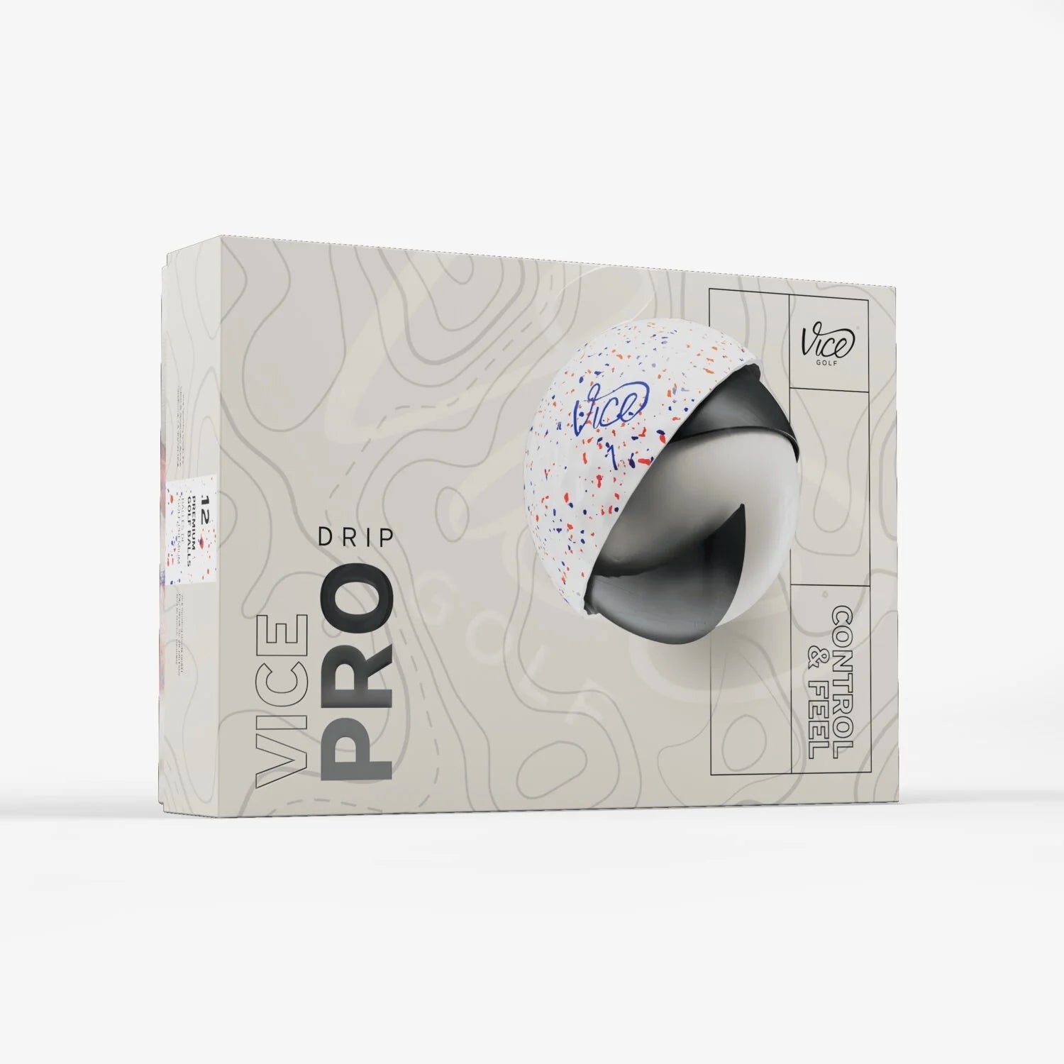 Balles de golf Vice - Pro - Drip rouge et bleu - Horslimits - balles de golf