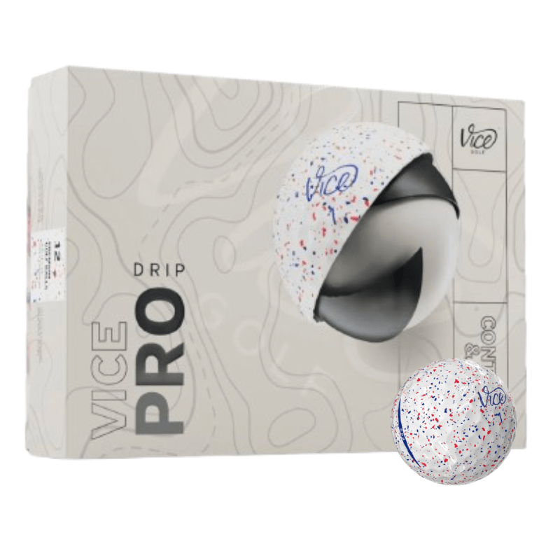 Balles de golf Vice - Pro - Drip rouge et bleu - Horslimits - balles de golf