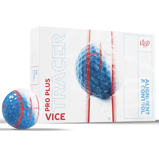 Balles de golf Vice - Pro Plus - Tracer Spécial Bleu - rouge - Horslimits - balles de golf