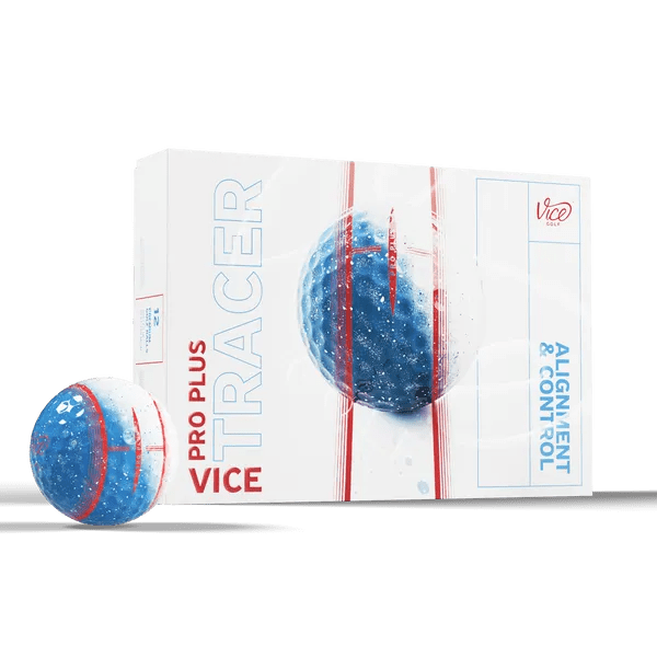Balles de golf Vice - Pro Plus - Tracer Spécial Bleu - rouge - Horslimits - balles de golf