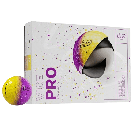 Balles de golf Vice - Pro - Royal Gold - Horslimits - balles de golf