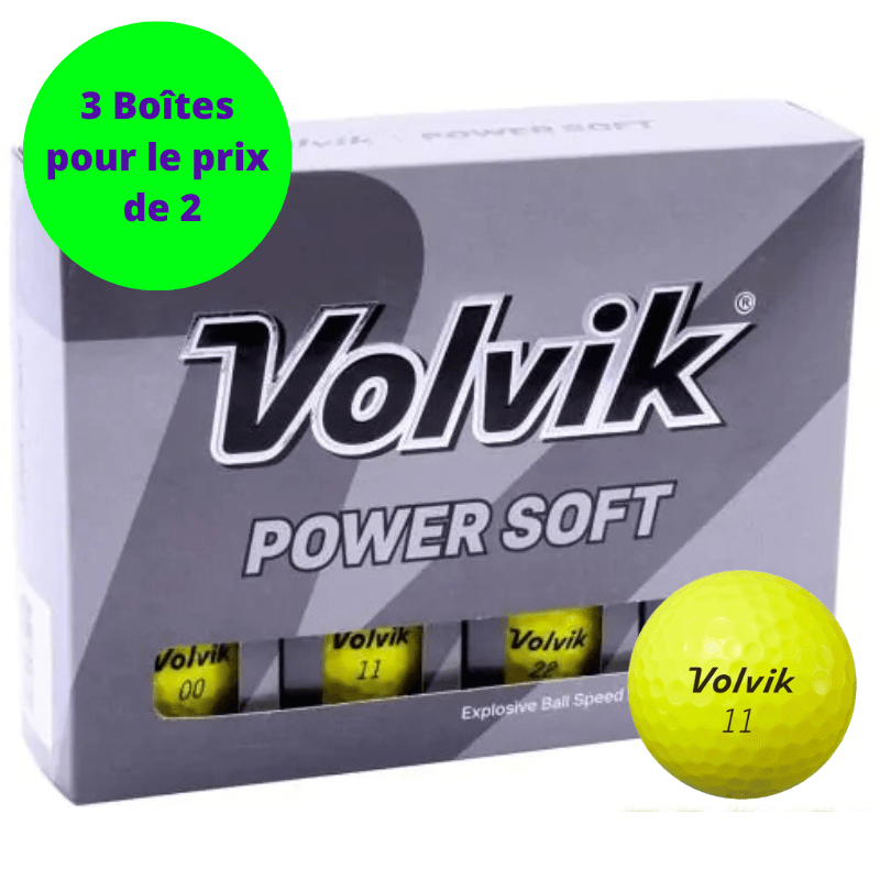 Balles de golf Volvik - Power - Soft x12 Jaune - Horslimits - balles de golf