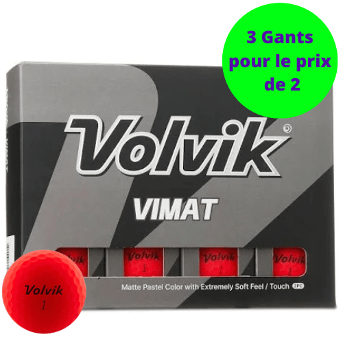 Balles de golf Volvik - Vimat x12 Rouge - Horslimits - balles de golf
