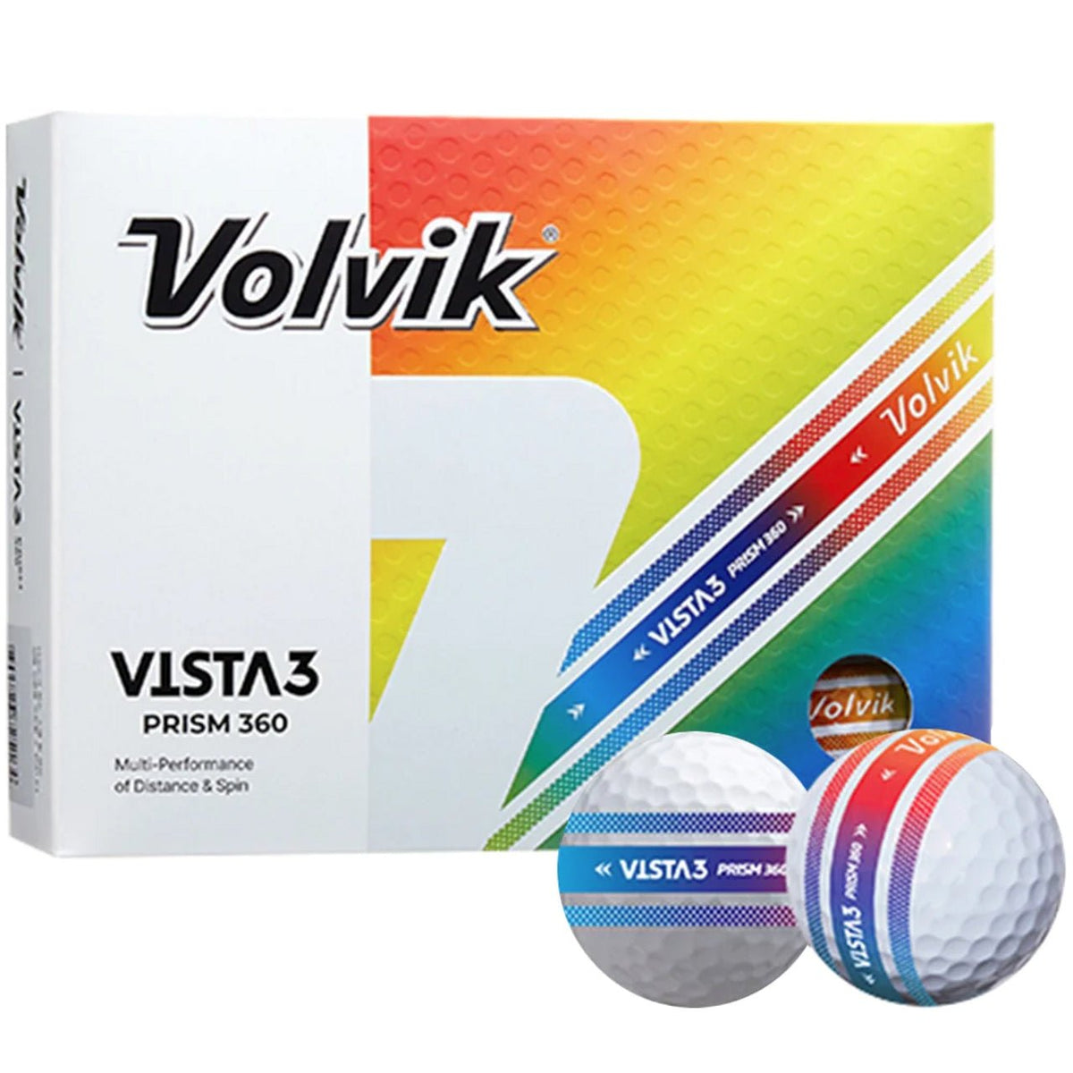 Balles de golf Volvik -Vista 3 Prism 360° x12 - Horslimits - balles de golf
