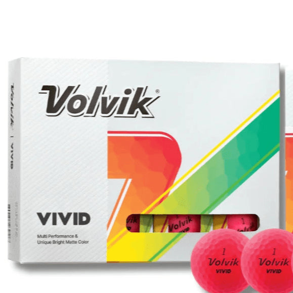 Balles de golf Volvik - Vivid Matte x12 Rose - Horslimits - balles de golf