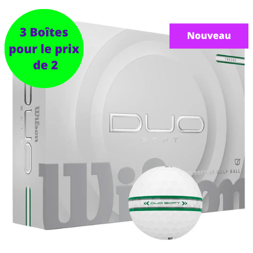 Balles de golf Wilson - Duo Soft TRK 360 Green Silver x12 - Horslimits - balles de golf