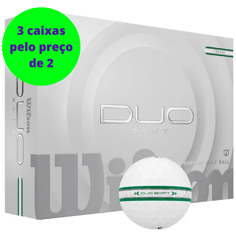 Balles de golf Wilson - Duo Soft TRK 360 Green Silver x12 - Horslimits - balles de golf