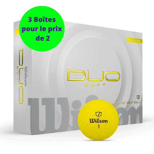 Balles de golf Wilson - Duo Soft+ x12 Jaune PT - Horslimits - balles de golf