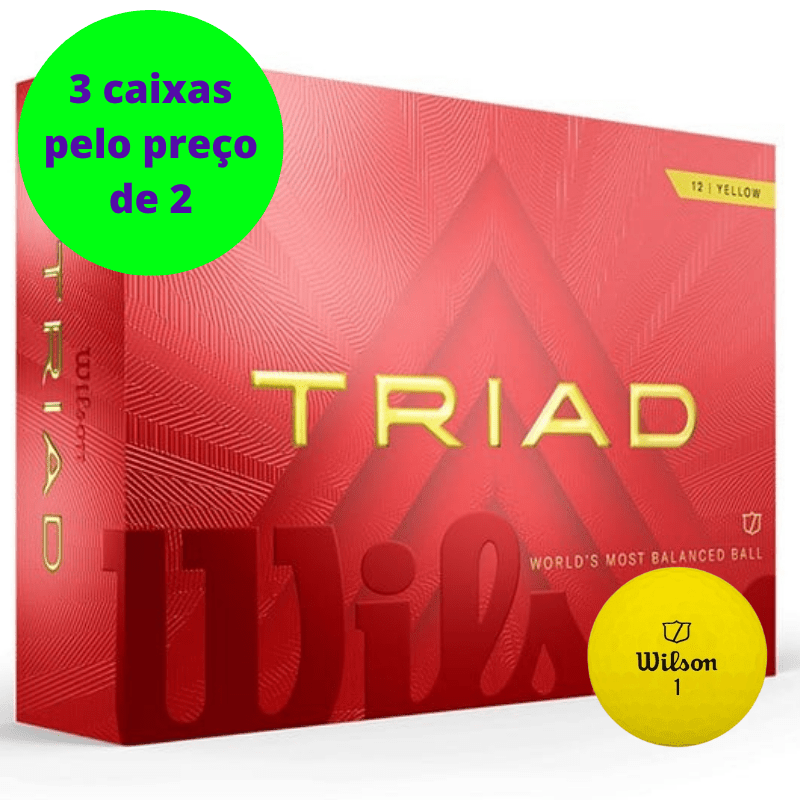 Balles de golf Wilson - Triad x12 Jaune - Horslimits - balles de golf