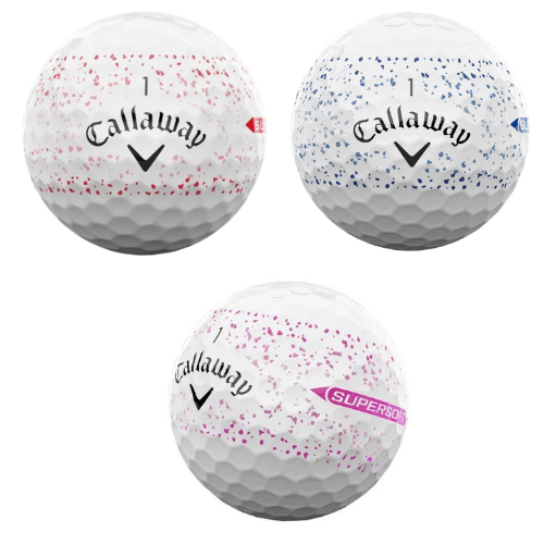 24 Balles de golf d'occasion - Callaway Supersoft Splatter 360