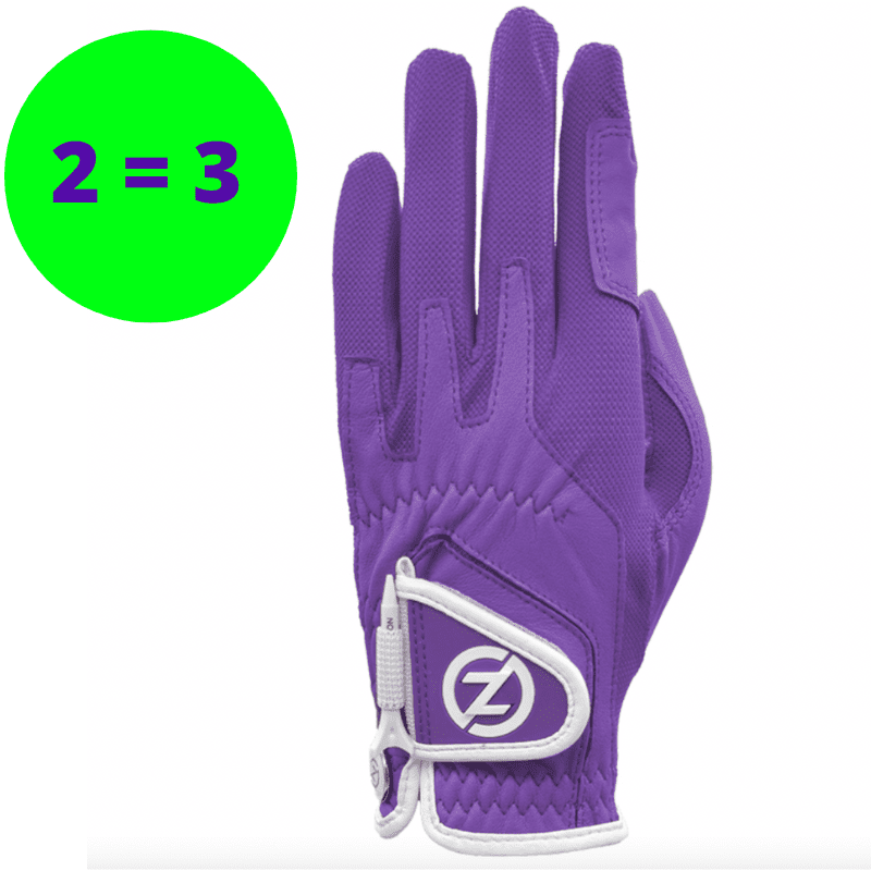 Gants de golf cuir cabretta - Zero Friction - Homme - Main gauche - Violet - Horslimits - balles de golf