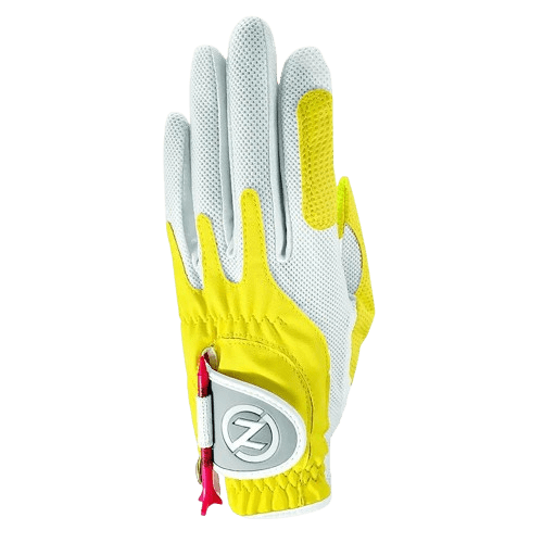 Gants de golf synthétique - Zero Friction - Femme - Main gauche - Jaune - Horslimits - balles de golf
