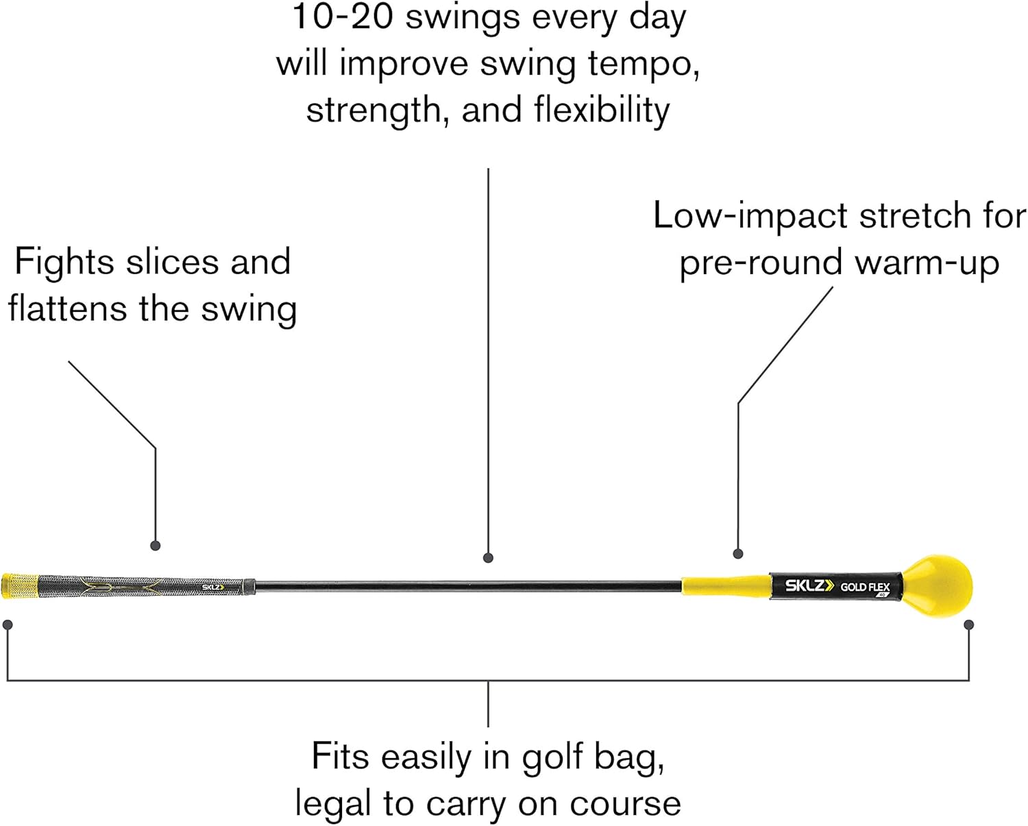 Gold Flex 40 - Jaune/Noir - SKLZ - Horslimits - balles de golf