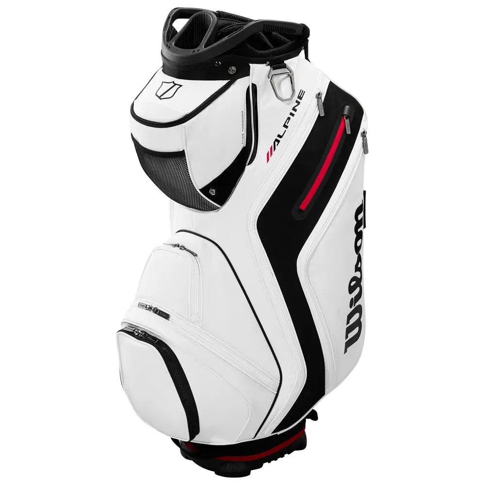 Sac de Golf - Wilson Staff - Sac chariot ALPINE CART BAG – Blanc / Noir - Horslimits - balles de golf