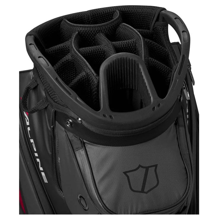 Sac de Golf - Wilson Staff - Sac chariot ALPINE CART BAG – Noir / Rouge - Horslimits - balles de golf