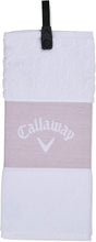 Charger l&#39;image dans la galerie, Serviette Callaway TRI - FOLD Blanc et Mauve - Horslimits - balles de golf
