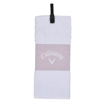 Charger l&#39;image dans la galerie, Serviette Callaway TRI - FOLD Blanc et Mauve - Horslimits - balles de golf
