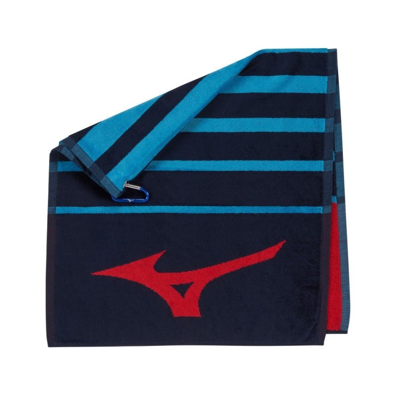 Serviette MIZUNO RB TOUR Bleu marine - Rouge - Horslimits - balles de golf
