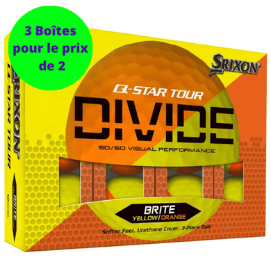Srixon - Q - star Tour Divide x12 jaune et Orange - Horslimits - balles de golf