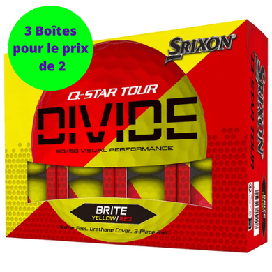 Srixon - Q - star Tour Divide x12 jaune et rouge - Horslimits - balles de golf