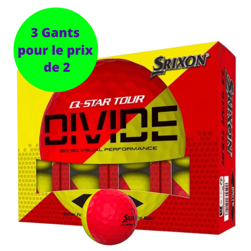 Srixon - Q - star Tour Divide x12 jaune et rouge PT - Horslimits - balles de golf