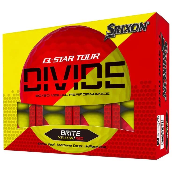 Srixon - Q - star Tour Divide x12 jaune et rouge PT - Horslimits - balles de golf