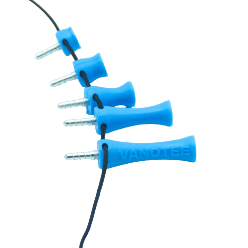 Tees Vanotee Bleu 5 tailles réunies (50, 40, 25, 16, 10 mm) - Horslimits - balles de golf