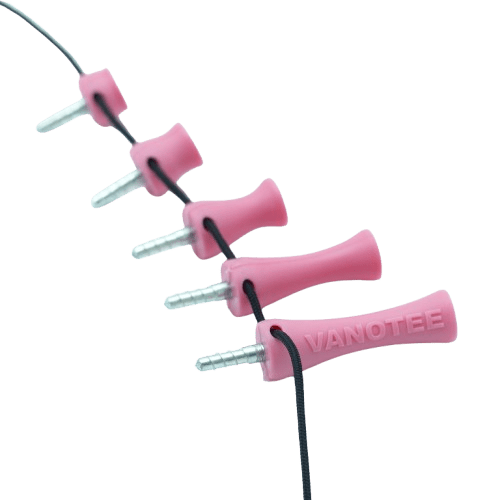 Tees Vanotee Rose 5 tailles réunies (50, 40, 25, 16, 10 mm) - Horslimits - balles de golf