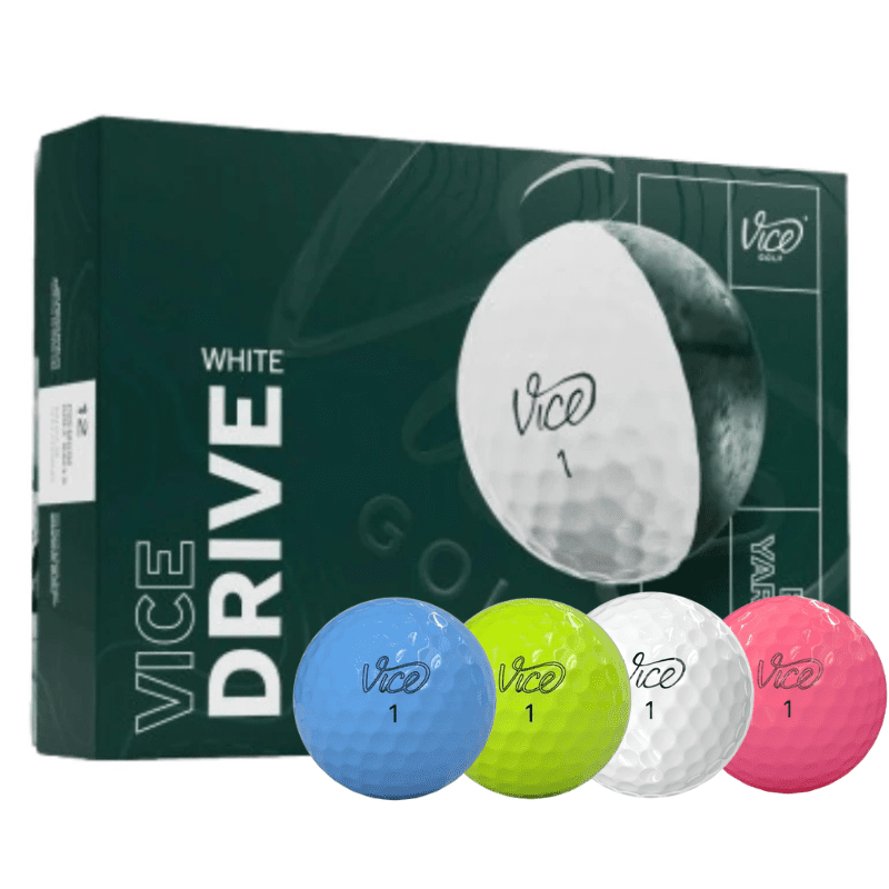 Vice - 5 boîtes de Vice Drive logotées Blanches - Horslimits - balles de golf