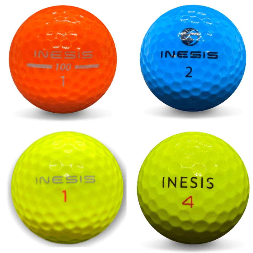 100 Balles de golf d'occasion couleurs - Mix Inesis qualité AAA - Horslimits - balles de golf