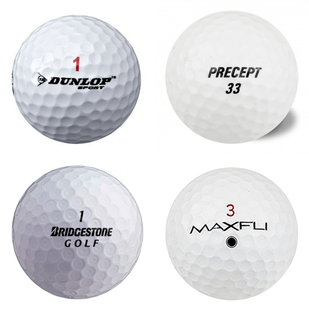 100 Balles de golf d'occasion Qualité A - Mix Marques Percept, Spalding, Dunlop, Top Flite, Maxfly