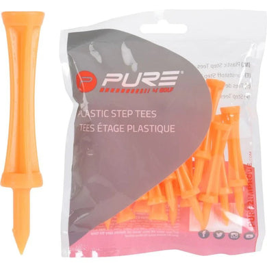 20 Tees étage Plastique Orange 69mm PURE 2 IMPROVE - Horslimits - balles de golf