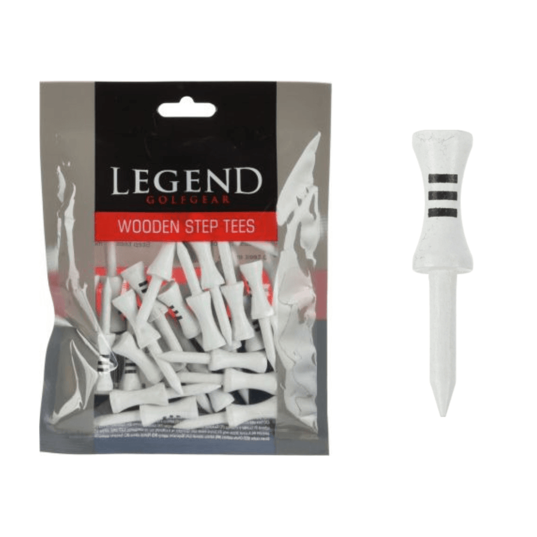 25 Tees étage Bois Blanc/Noir 50mm Legend - Horslimits - balles de golf
